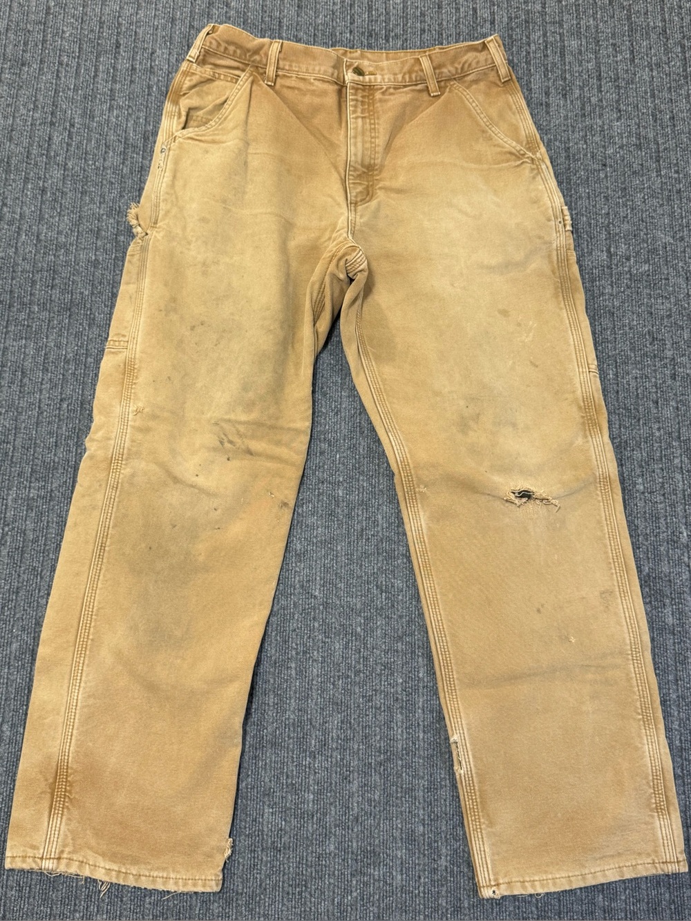 Carhartt B111 BRN Flannel Lined Pants 34x32